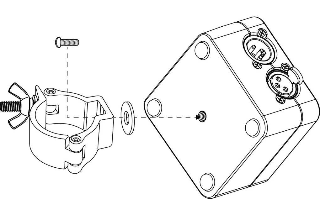 Mounting LAKYX on a microphone stand with a clamp